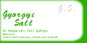 gyorgyi sall business card